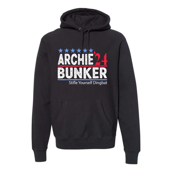 Archie Bunker 24 For President 2024 Premium Hoodie