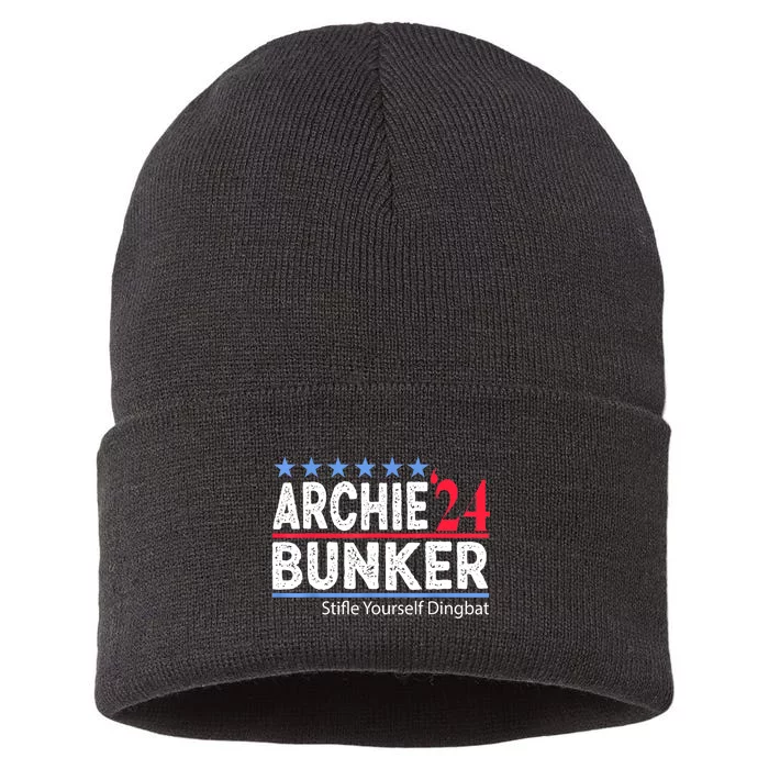 Archie Bunker 24 For President 2024 Sustainable Knit Beanie