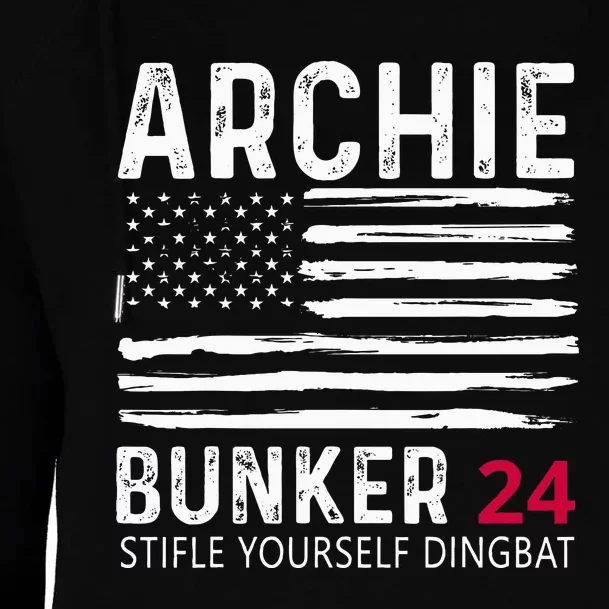 Archie Bunker 24. Stifle Yourself Dingbat Womens Funnel Neck Pullover Hood