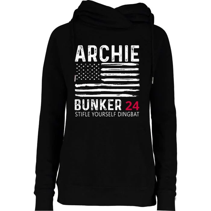 Archie Bunker 24. Stifle Yourself Dingbat Womens Funnel Neck Pullover Hood