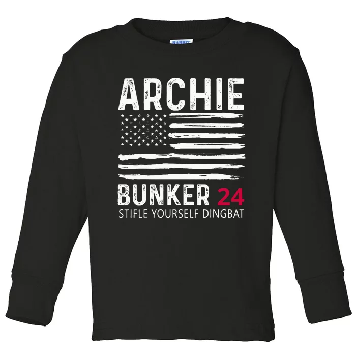 Archie Bunker 24. Stifle Yourself Dingbat Toddler Long Sleeve Shirt