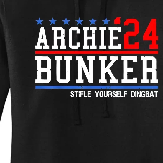 Archie Bunker 24 For President 2024 Women's Pullover Hoodie