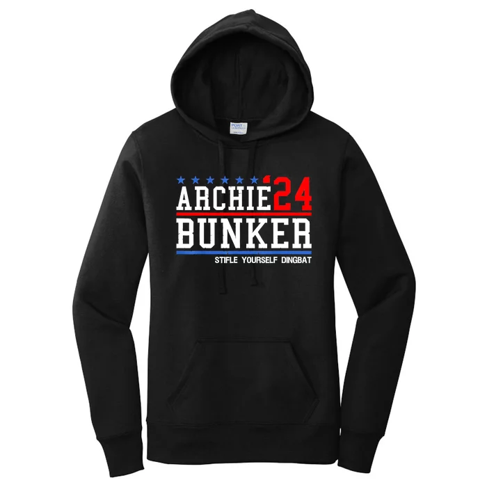 Archie Bunker 24 For President 2024 Women's Pullover Hoodie