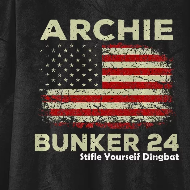 Archie Bunker 24 For President Hooded Wearable Blanket