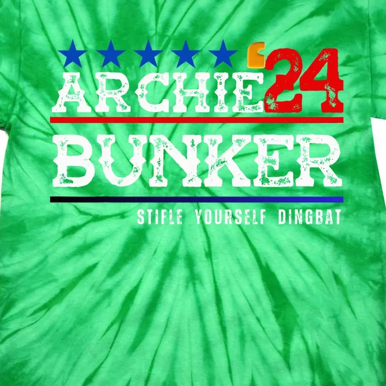 Archie Bunker 24 For President 2024 Tie-Dye T-Shirt