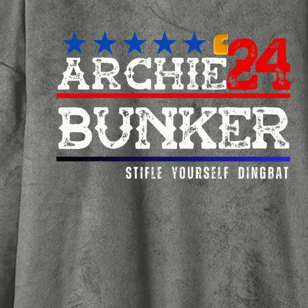 Archie Bunker 24 For President 2024 Hooded Wearable Blanket