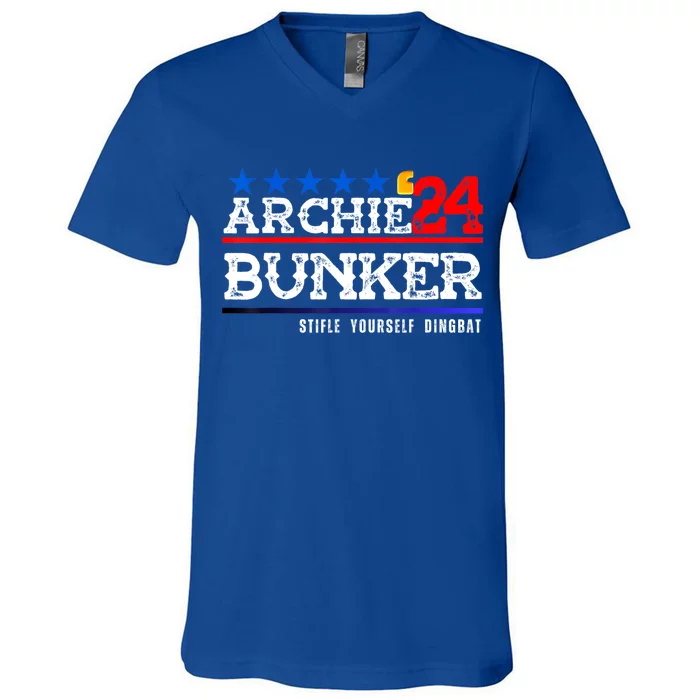 Archie Bunker 24 For President 2024 V-Neck T-Shirt