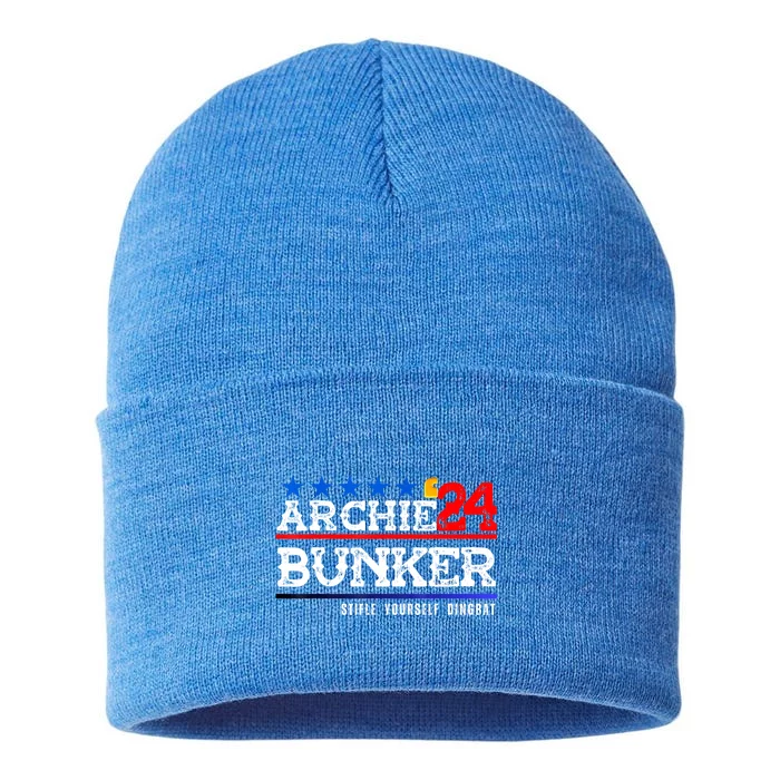 Archie Bunker 24 For President 2024 Sustainable Knit Beanie