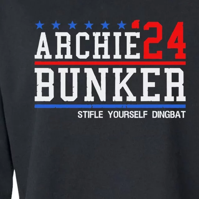 Archie Bunker 24 For President 2024 Cropped Pullover Crew