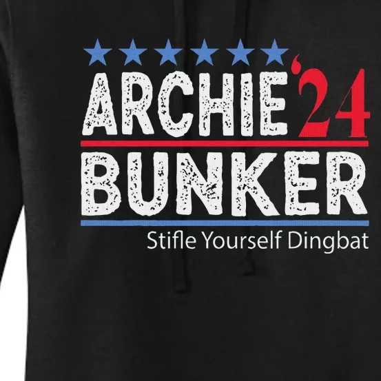 Archie Bunker 2024 Presidential Campaign Women's Pullover Hoodie