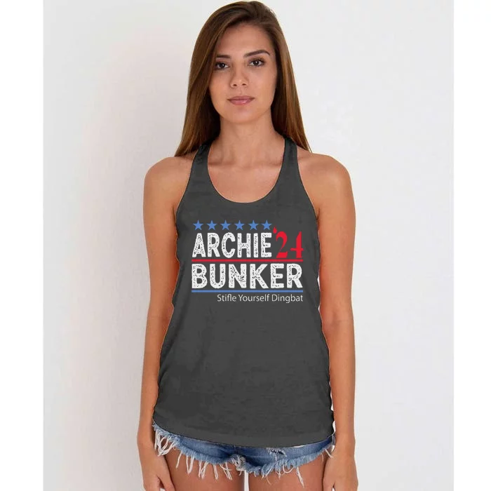 Archie Bunker 2024 Presidential Campaign Women's Knotted Racerback Tank