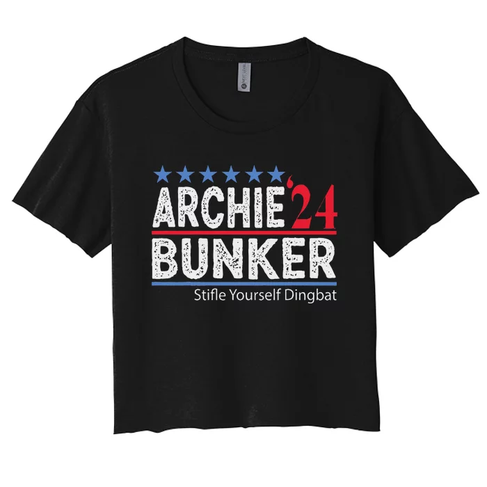 Archie Bunker 2024 Presidential Campaign Women's Crop Top Tee