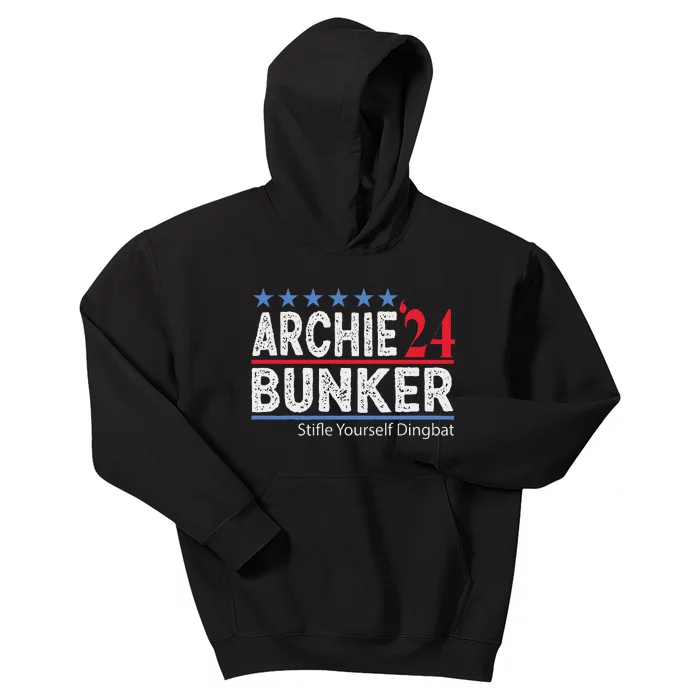 Archie Bunker 2024 Presidential Campaign Kids Hoodie