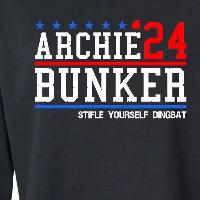 Archie Bunker 24 For President 2024 Cropped Pullover Crew