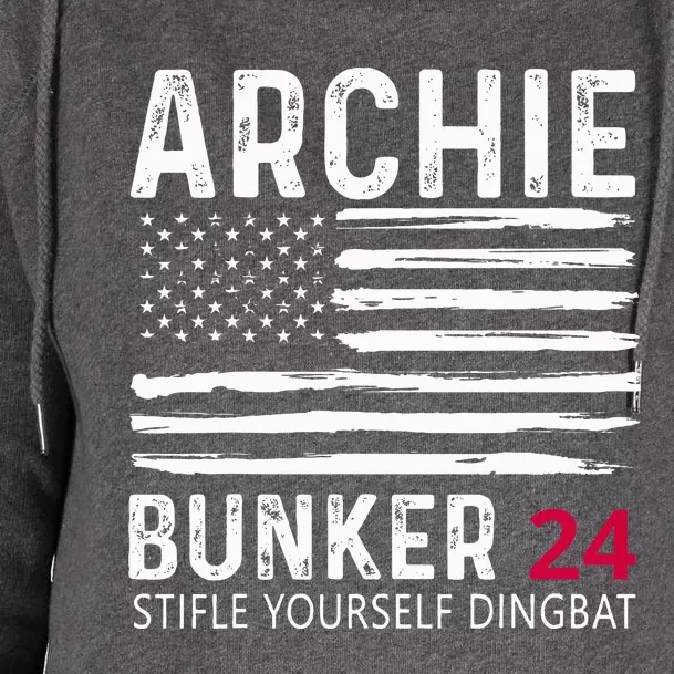 Archie Bunker 24. Stifle Yourself Dingbat Womens Funnel Neck Pullover Hood