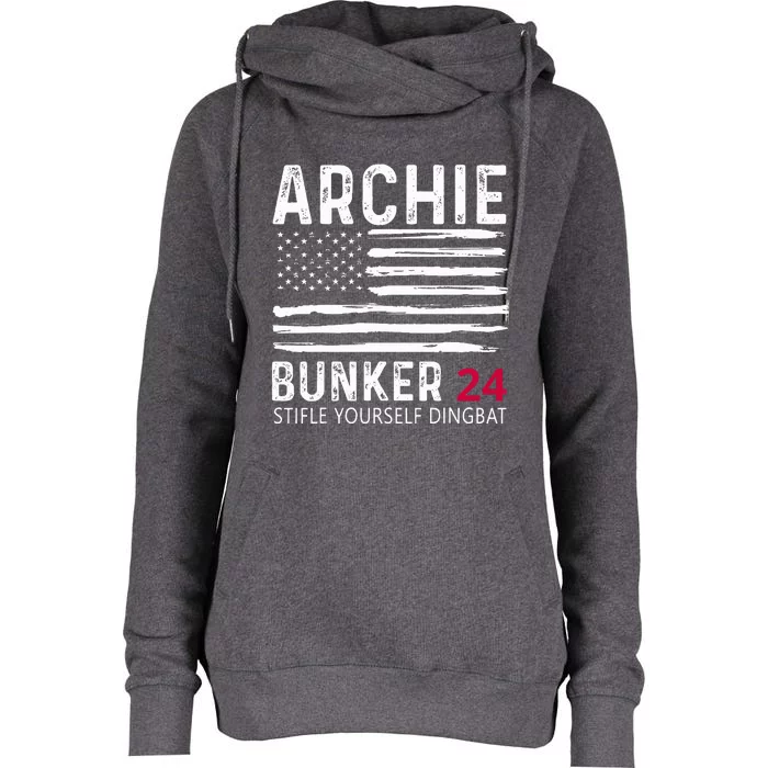 Archie Bunker 24. Stifle Yourself Dingbat Womens Funnel Neck Pullover Hood