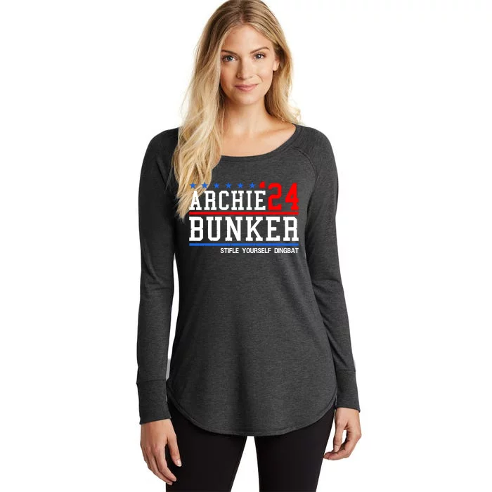 Archie Bunker 24 Stifle Yourself Dingbat Women's Perfect Tri Tunic Long Sleeve Shirt