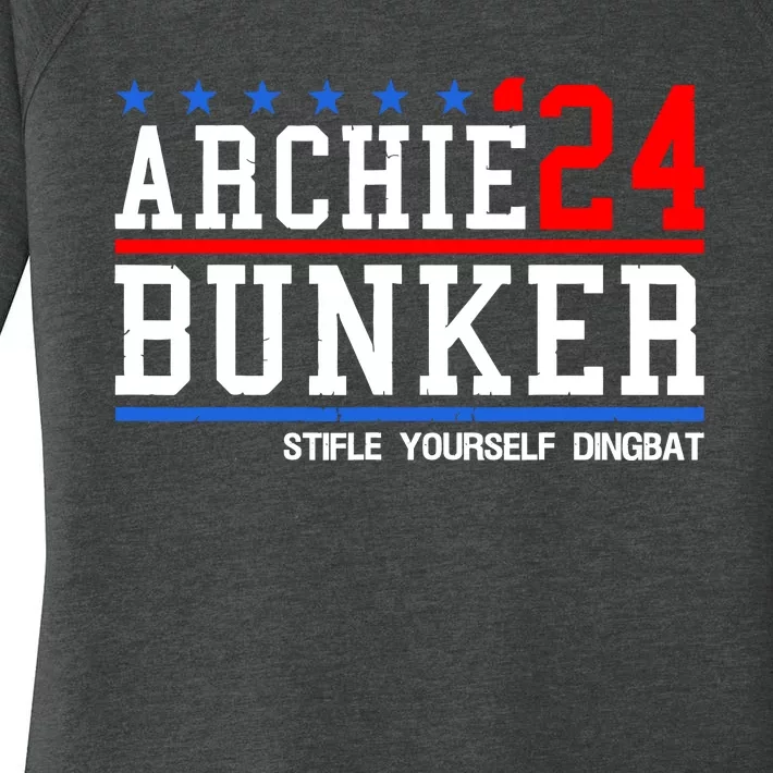 Archie Bunker 24 Stifle Yourself Dingbat Women's Perfect Tri Tunic Long Sleeve Shirt