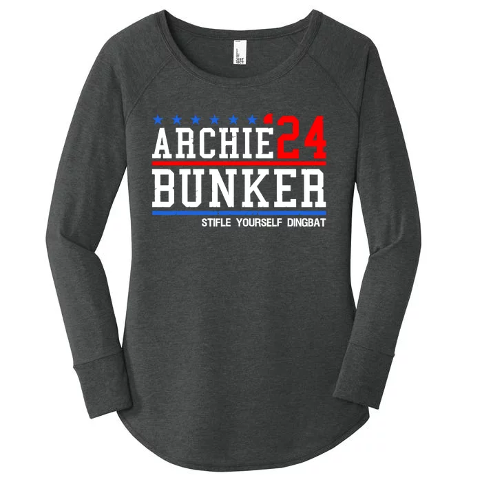 Archie Bunker 24 Stifle Yourself Dingbat Women's Perfect Tri Tunic Long Sleeve Shirt