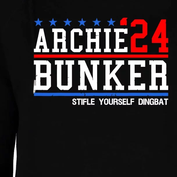 Archie Bunker 24 Stifle Yourself Dingbat Womens Funnel Neck Pullover Hood