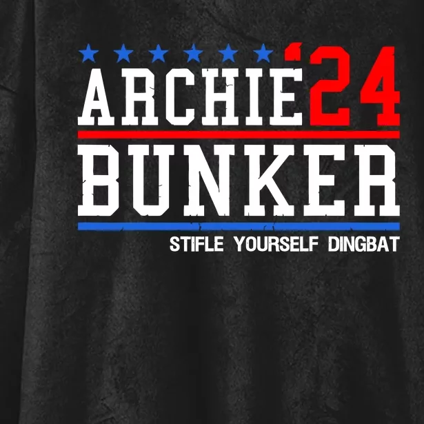 Archie Bunker 24 For President 2024 Hooded Wearable Blanket