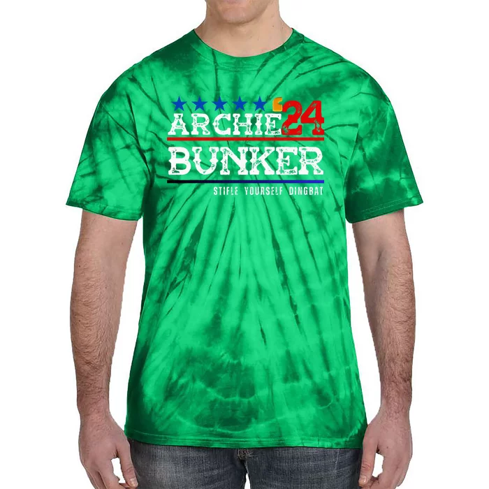 Archie Bunker 24 For President 2024 Tie-Dye T-Shirt