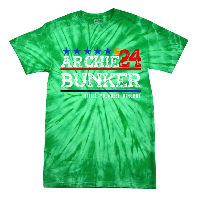 Archie Bunker 24 For President 2024 Tie-Dye T-Shirt