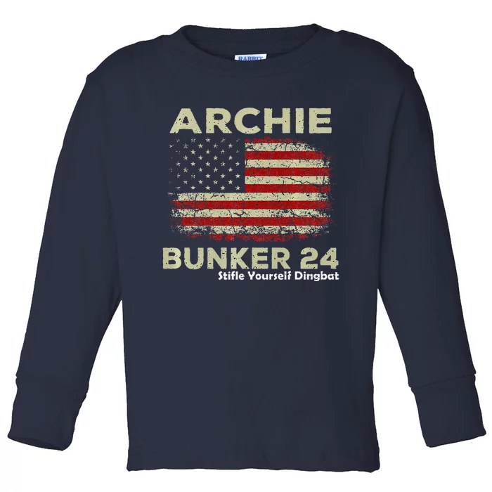 Archie Bunker 24 For President Premium Toddler Long Sleeve Shirt