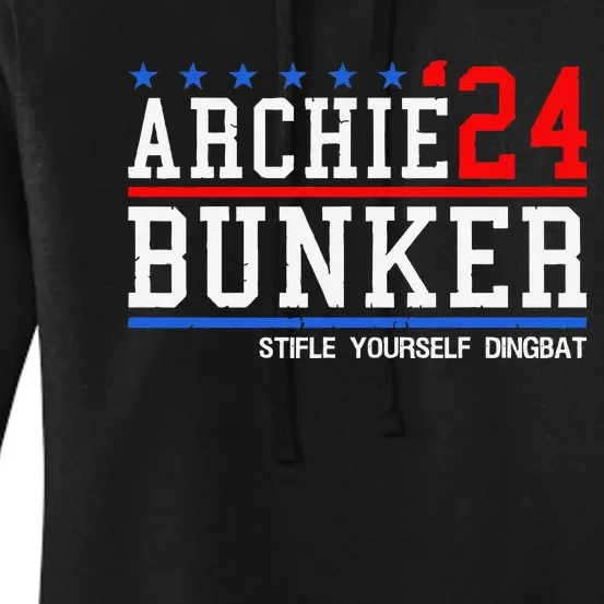 Archie Bunker 24 For President 2024 Gift Women's Pullover Hoodie