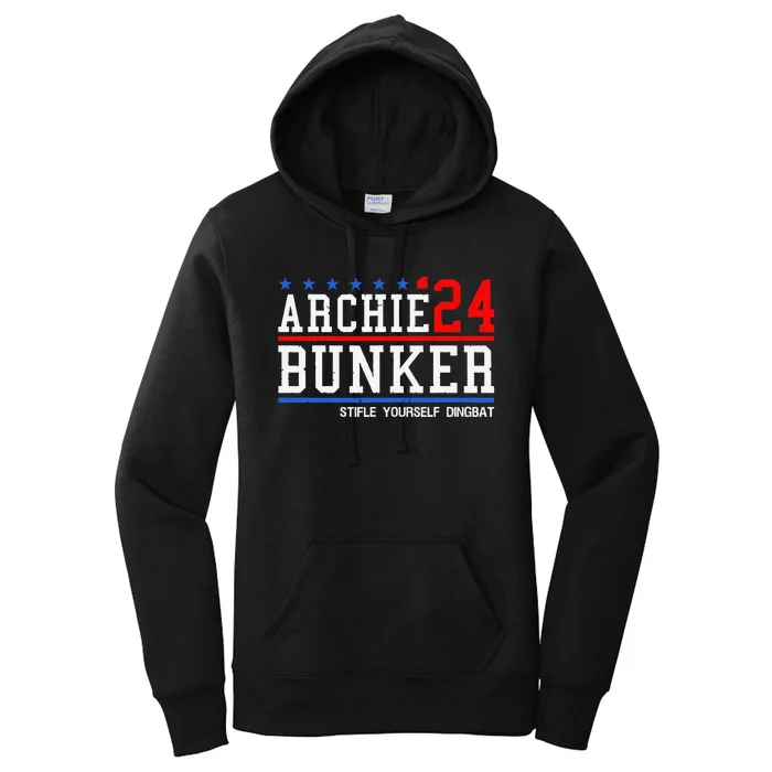 Archie Bunker 24 For President 2024 Gift Women's Pullover Hoodie