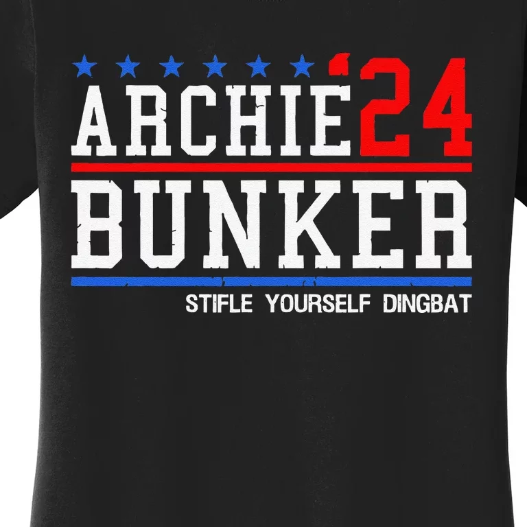 Archie Bunker 24 For President 2024 Gift Women's T-Shirt