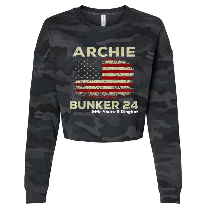 Archie Bunker 24 For President Cropped Pullover Crew