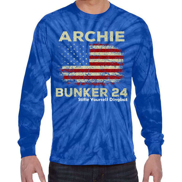 Archie Bunker 24 For President Tie-Dye Long Sleeve Shirt