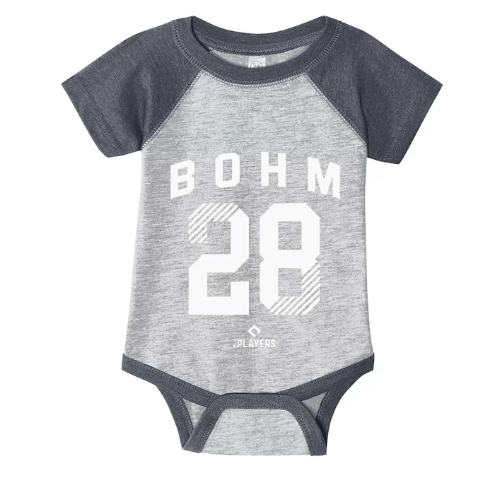 Alec Bohm 28 Philadelphia Pennsylvania Baseball Player Infant Baby Jersey Bodysuit