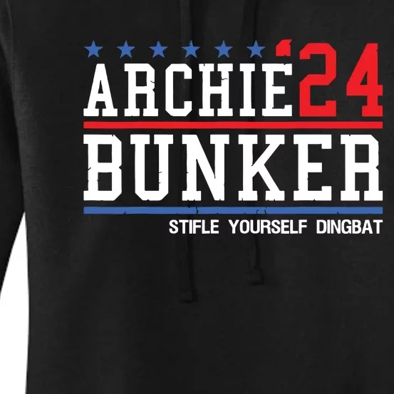 Archie Bunker 24 For President 2024 Women's Pullover Hoodie