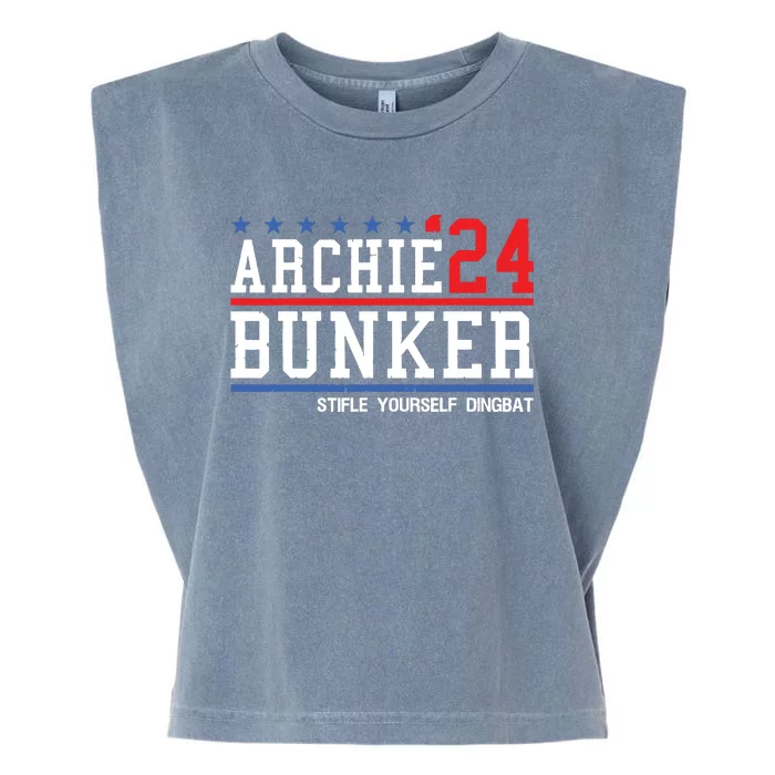 Archie Bunker 24 For President 2024 Garment-Dyed Women's Muscle Tee