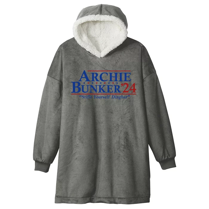 Archie Bunker 24 For President 2024 Hooded Wearable Blanket