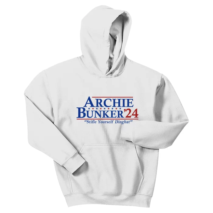 Archie Bunker 24 For President 2024 Kids Hoodie