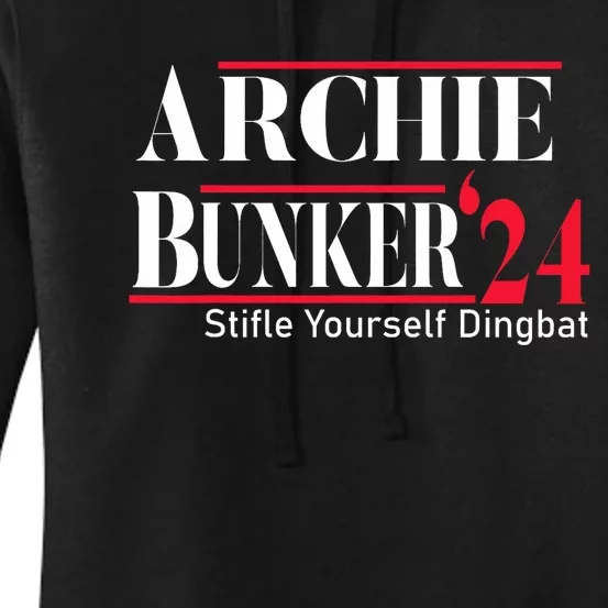 Archie Bunker 24 For President Women's Pullover Hoodie