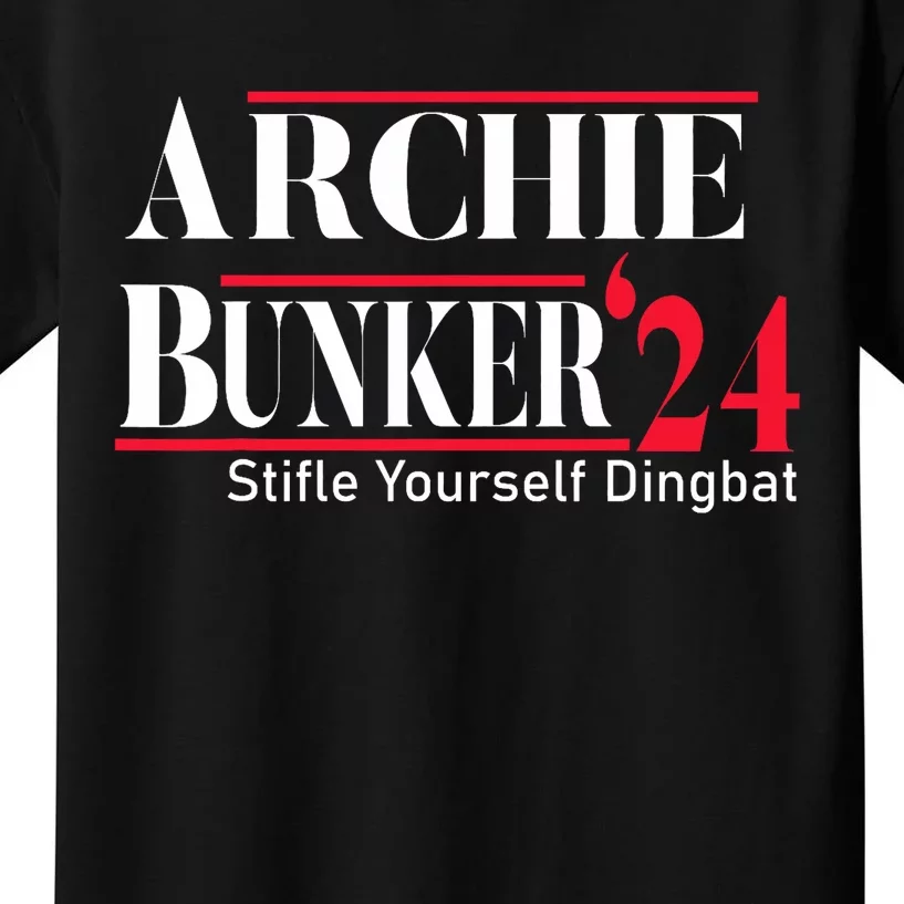 Archie Bunker 24 For President Kids T-Shirt