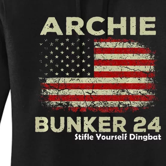 Archie Bunker 24 For President Women's Pullover Hoodie