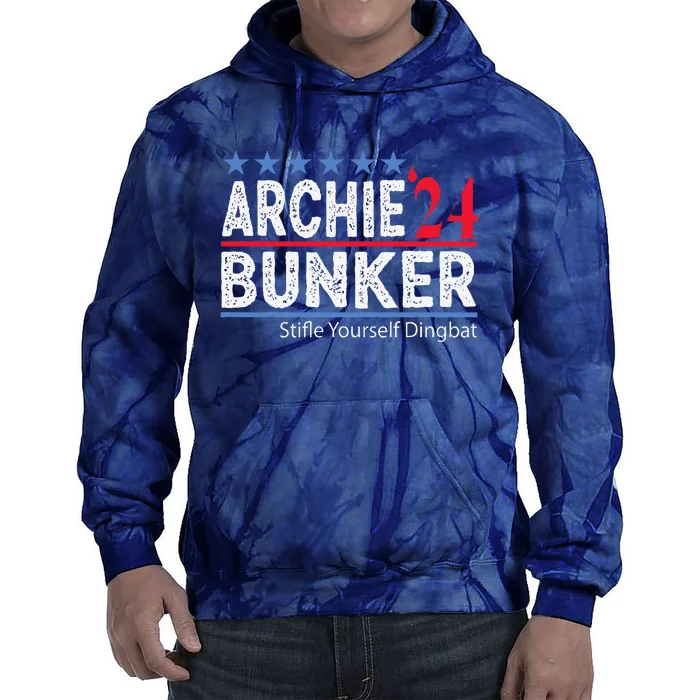 Archie Bunker 24 For President 2024 Tie Dye Hoodie