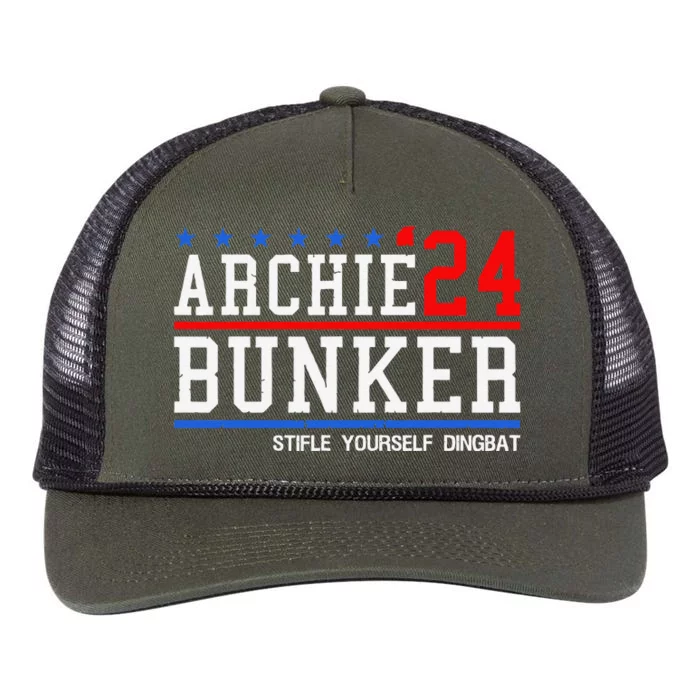 Archie Bunker 24 For President 2024 Retro Rope Trucker Hat Cap