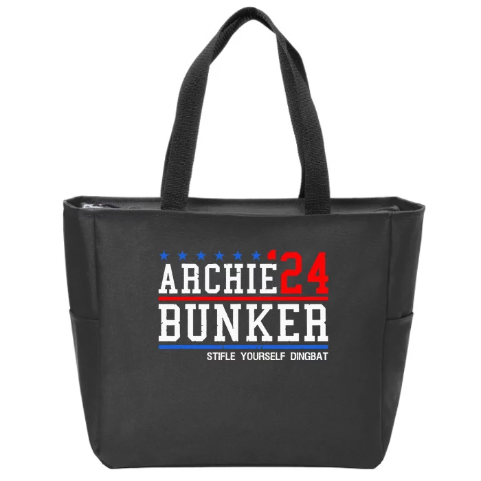 Archie Bunker 24 For President 2024 Zip Tote Bag