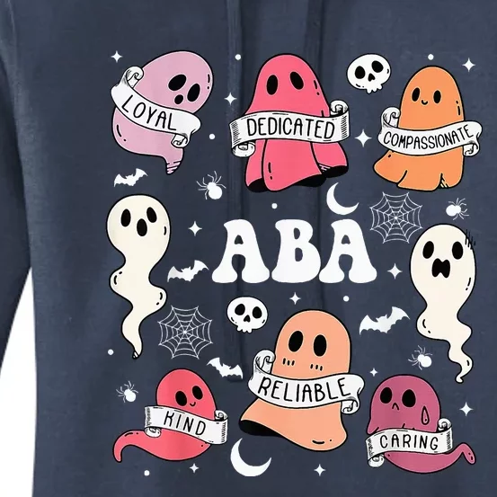 Applied Behavior Analysis ABA Halloween Spooky Cute Ghosts Women's Pullover Hoodie