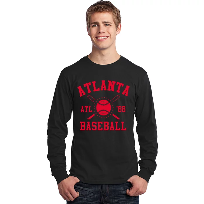 Atlanta Baseball Atl Vintage B.R.A.V.E Long Sleeve Shirt