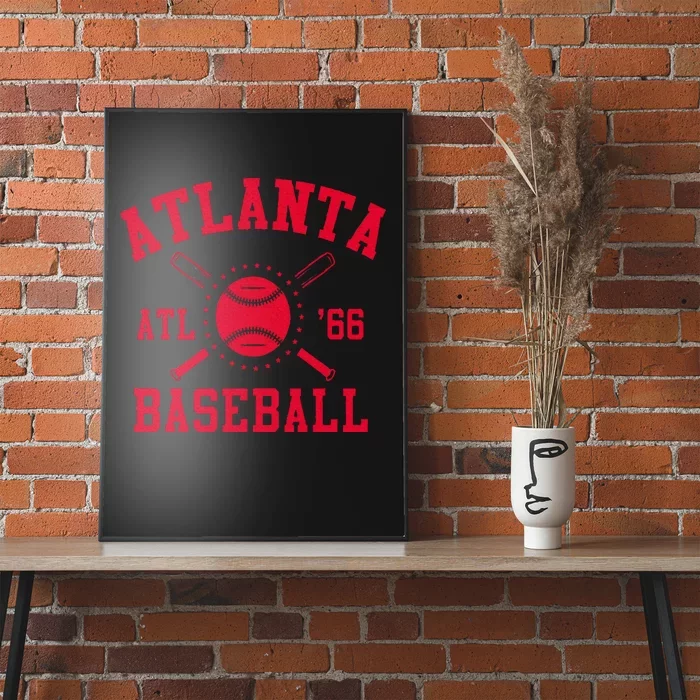 Atlanta Baseball Atl Vintage B.R.A.V.E Poster