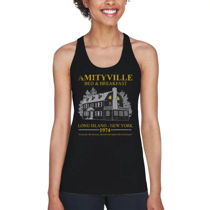 Amityville Bed And Breakfast Women's Racerback Tank