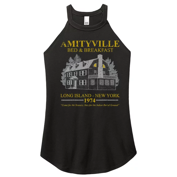 Amityville Bed And Breakfast Women’s Perfect Tri Rocker Tank