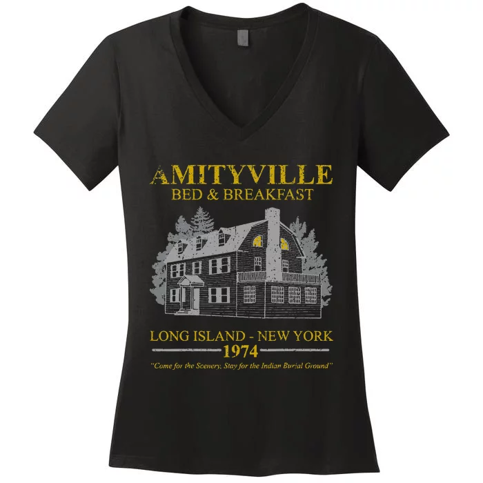 Amityville Bed And Breakfast Women's V-Neck T-Shirt